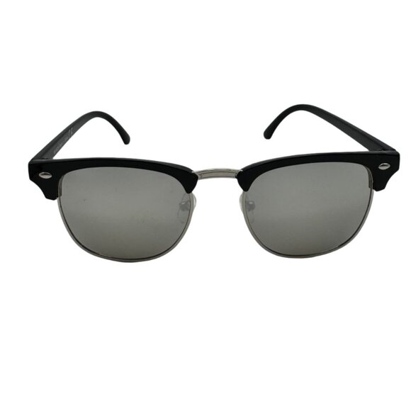 Sunglass Sanctuary Other - 9027 | Silver Mirror Browline Sunglasses